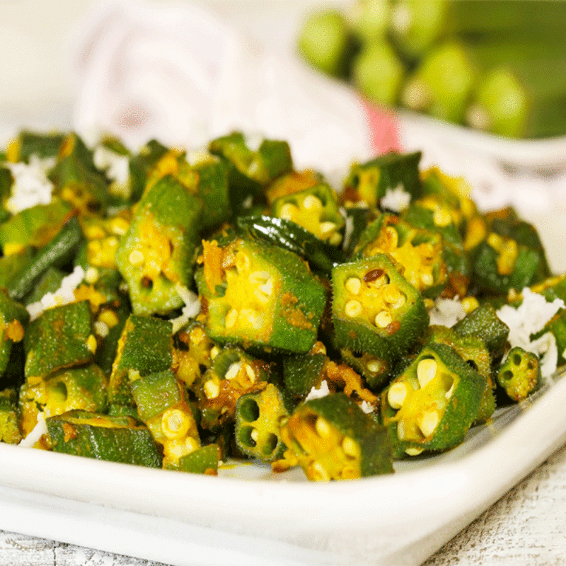 Steamed Bhindi Sabzi Recipe How To Make Steamed Bhindi Sabzi Recipe At Home Homemade Steamed Bhindi Sabzi Recipe Times Food