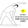 Ardha Chandrasana or Half Moon Pose (Left)