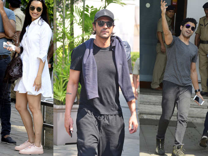 Pics: Farhan Akhtar, Shraddha Kapoor and Arjun Rampal go all out to promote ‘Rock On 2’