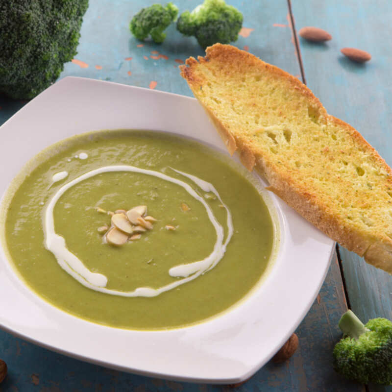 Toasty Almond Broccoli Soup Recipe