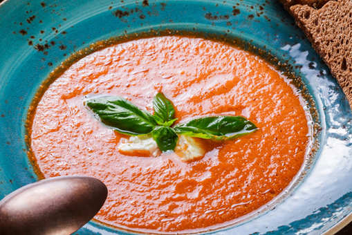 Tomato Gazpacho with Basil Yoghurt
