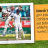 Article image for: <i class="tbold">umesh yadav</i> gave India the crucial break just before lunch when he clean bowled Bairstow