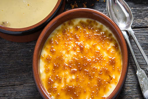 Coconut and Jaggery Creme Brulee