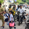 Schoolchildren were let off early today as Chennai continues to be on edge