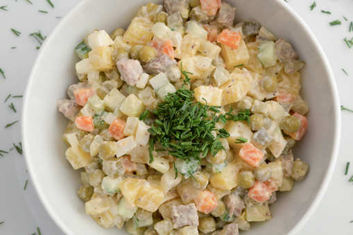 Diced Potatoes in Mayonnaise
