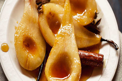 Vanilla and Star Anise Poached Pears