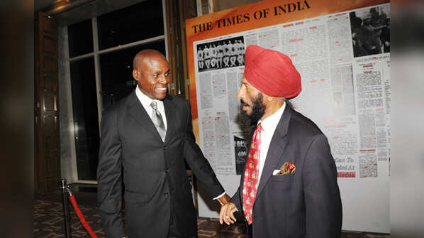 Carl Lewis and Milkha Singh @ TOISA 2015