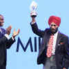Carl Lewis and Milkha Singh @ TOISA 2015