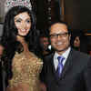 Times Group MD Vineet Jain poses with Femina Miss India Supranational 2015 Aafreen Vaz