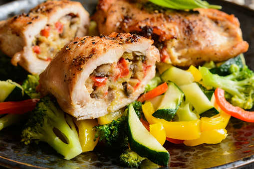 Green Peas and Cheese Stuffed Chicken
