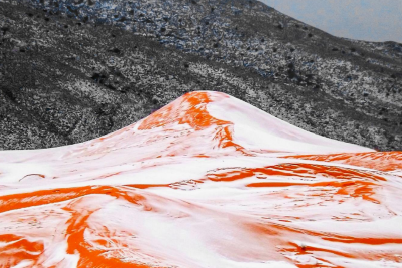First Sahara desert snow in 40 years captured in photographs   The Independent 2
