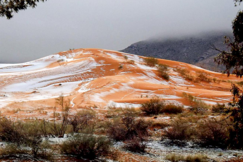 First Sahara desert snow in 40 years captured in photographs   The Independent 3