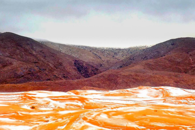 First Sahara desert snow in 40 years captured in photographs   The Independent