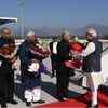 Governor KK Paul and other dignitaries welcomed the Prime Minister to Dehradun