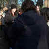 Article image for: Mourners outside Michael's London home