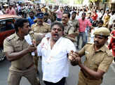 Angry AIADMK cardres assault Sasikala's husband & lawyers