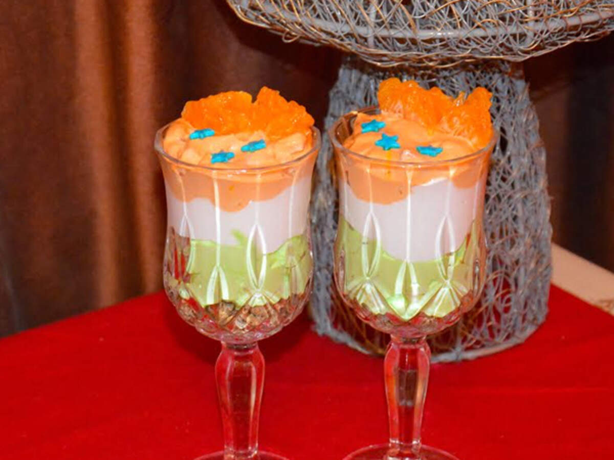 Tricolour Fruit Cream Recipe