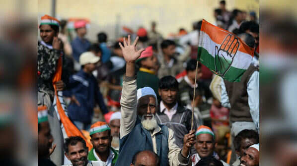 Congress supporters in Ghaziabad.