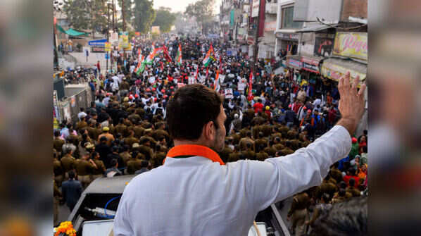 Rahul Gandhi in Agra.