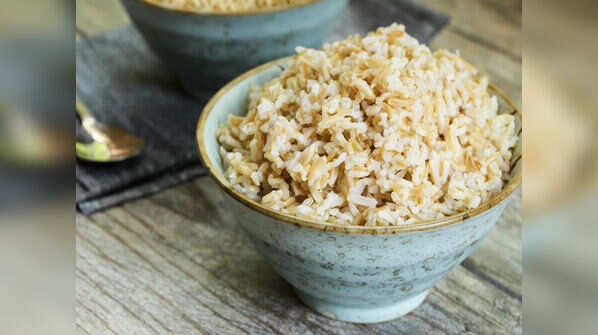 Fried brown rice
