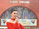 Urvashi Rautela visits her alma mater!
