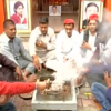 Samajwadi Party workers perform Havan in Lucknow
