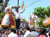 BJP supporters in Mangaluru celebrating victory