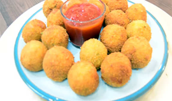 Garlic Chicken Cheese Balls - Naush Kitchen Routine