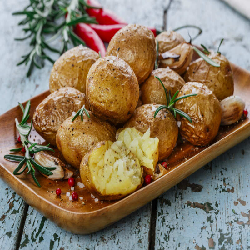 Rosemary Garlic Baked Potatoes Recipe