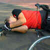 Never remove the helmet if you suspect a head injury