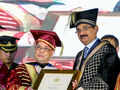 President Pranab Mukherjee conferred with honorary PhD