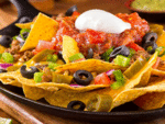 Loaded Nachos with Refried Beans