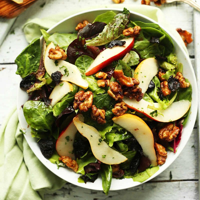 Apple, Pear and Walnut Salad Recipe: How to Make Apple, Pear and Walnut  Salad Recipe | Homemade Apple, Pear and Walnut Salad Recipe