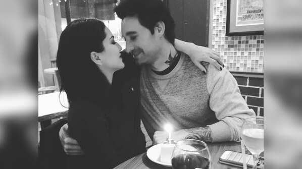 Sunny Leone and Daniel Weber only have eyes for each other in this romantic picture