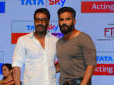 Ajay, Suniel at launch event