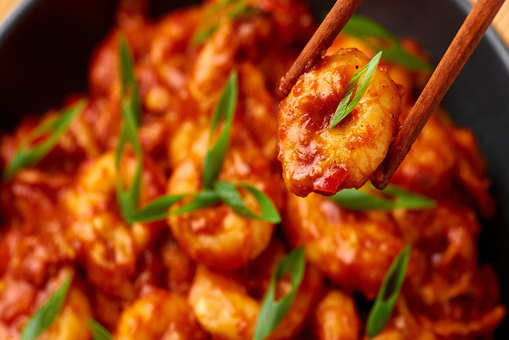 Honey Schezwan Shrimps