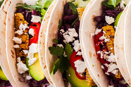 Vegetarian Tacos with Goat Cheese