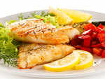 Grilled Fish with Saute Veggies