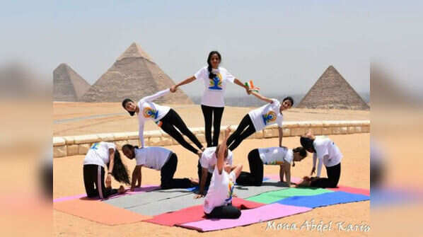 Yoga in Egypt.