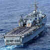 Yoga onboard INS Jalashwa and INS Kirch in the Bay of Bengal