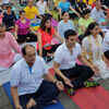 Bollywood actor Arbaaz Khan performs yoga in Mumbai