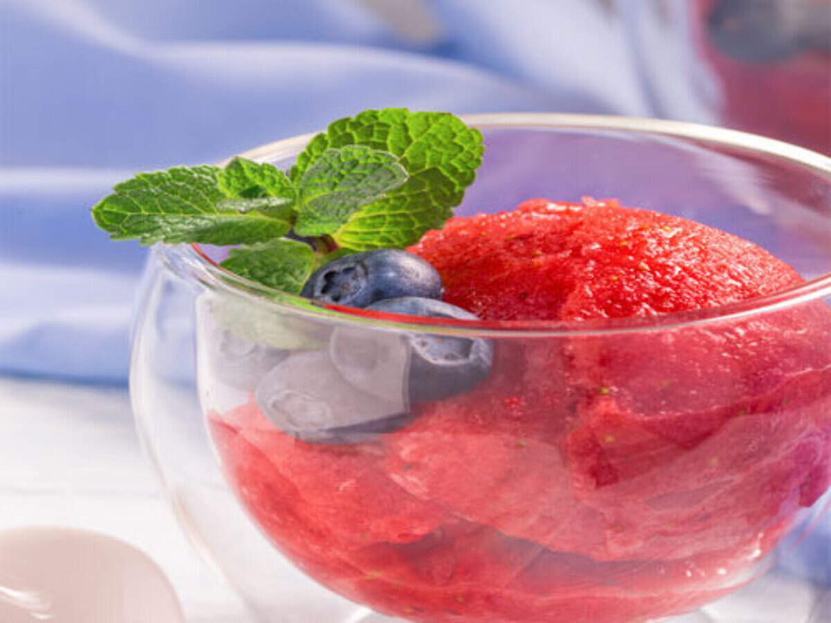 Strawberry and Blueberry Sorbet Recipe