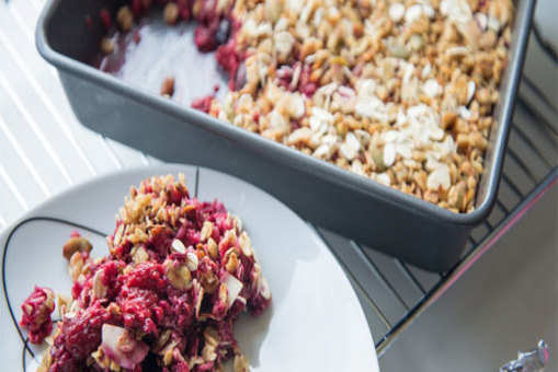 Nutty Fruit Crumble