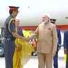 PM Modi being welcomed in Lisbon, Portugal