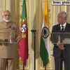 PM Modi and Portuguese PM Antonio Costa at the joint press statement in Lisbon