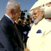 Netanyahu greets PM Modi. (Courtesy: ANI/Twitter)