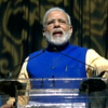 PM Modi addressing the Indian community in Israel. (Courtesy: ANI/Twitter)