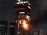 Mukesh Ambani's house Antilia on fire