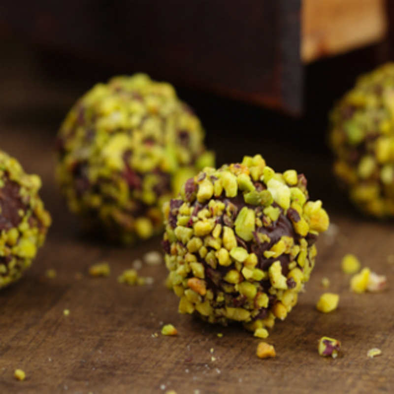 Chocolate Pistachio Whiskey Balls