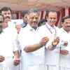 O Panneerselvam group of MLAs at the secretariat to vote in President poll